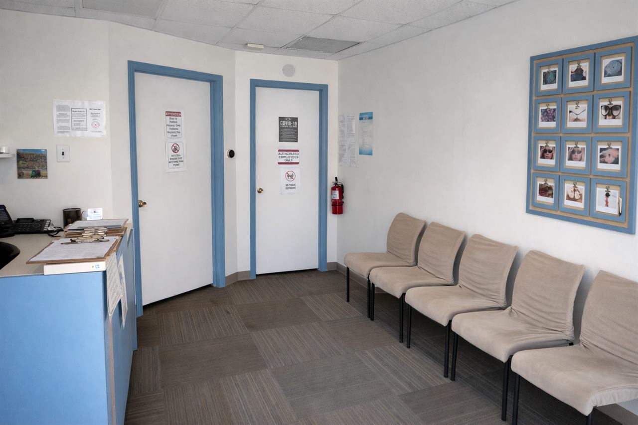 Waiting area and front desk